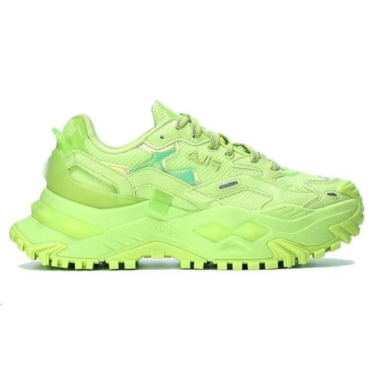 Fila Fusion Bianco Конфеты Модные Универсальные Прочные Увеличивающие Рост Низкие Повседневные Кроссовки Женские Зеленый T12W321301FSG