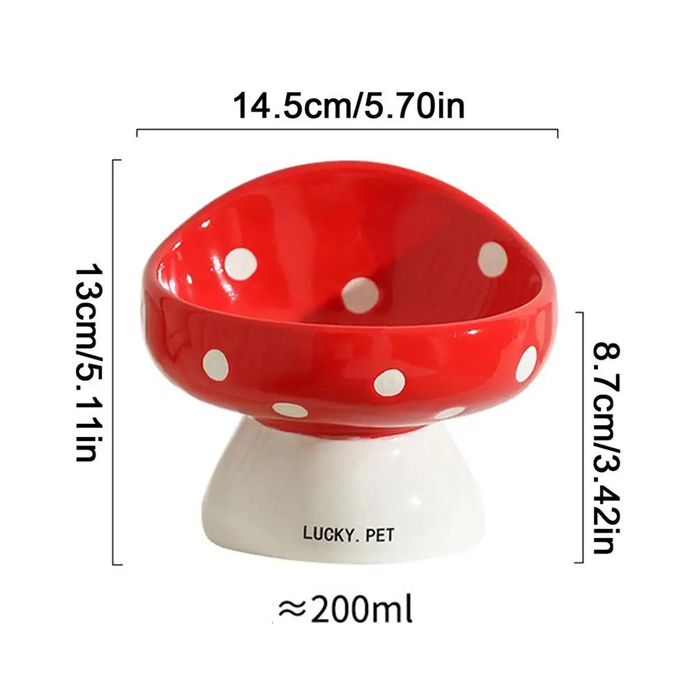 Керамические кормушки для собак и щенков в форме гриба, корм для собак и щенков, миски для кошек, наполненные водой, товары для животных