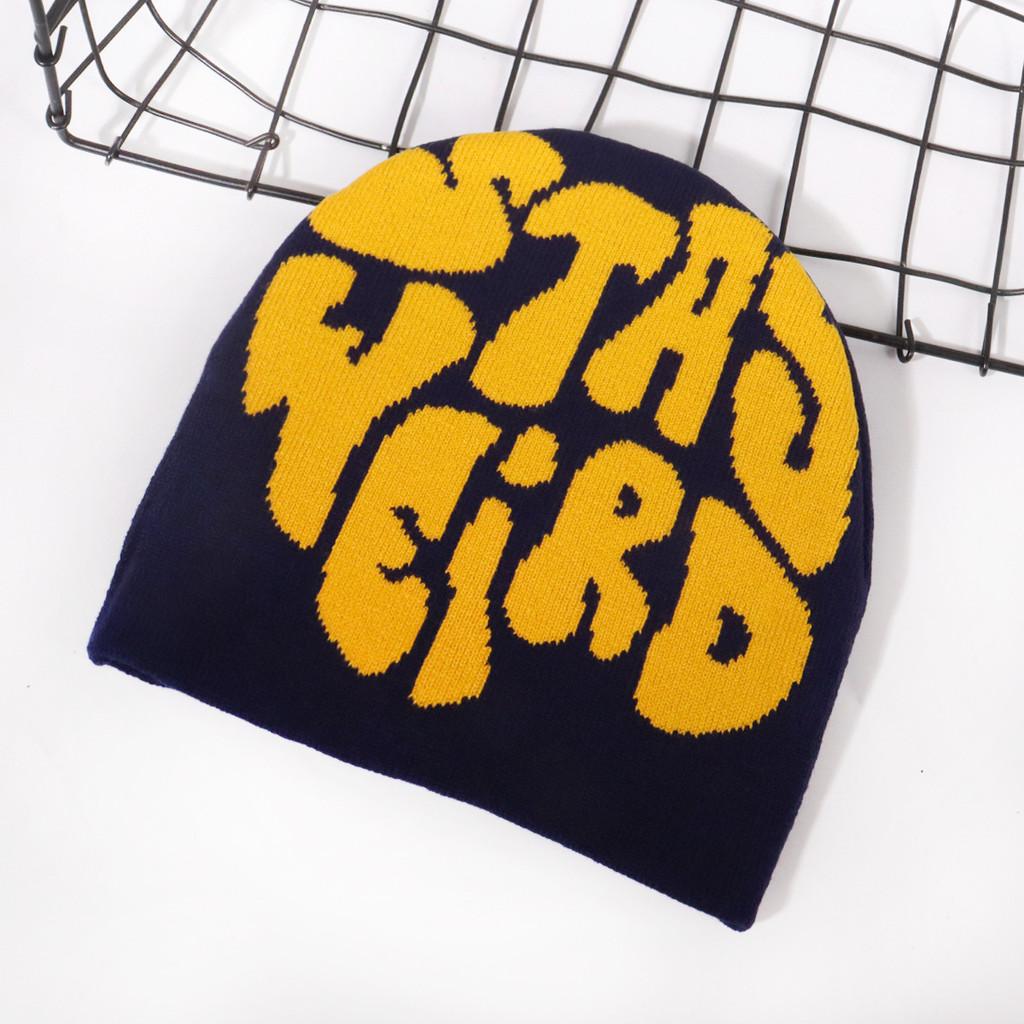 Pattern Letter Fashion Women Casual Warm Knitted Hat For Autumn And Winter