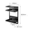 [Yamazaki] Water Server Side Magnet Rack 2-Tier Black Approx. W20 x D11.2 x H29.5cm Tower 7120