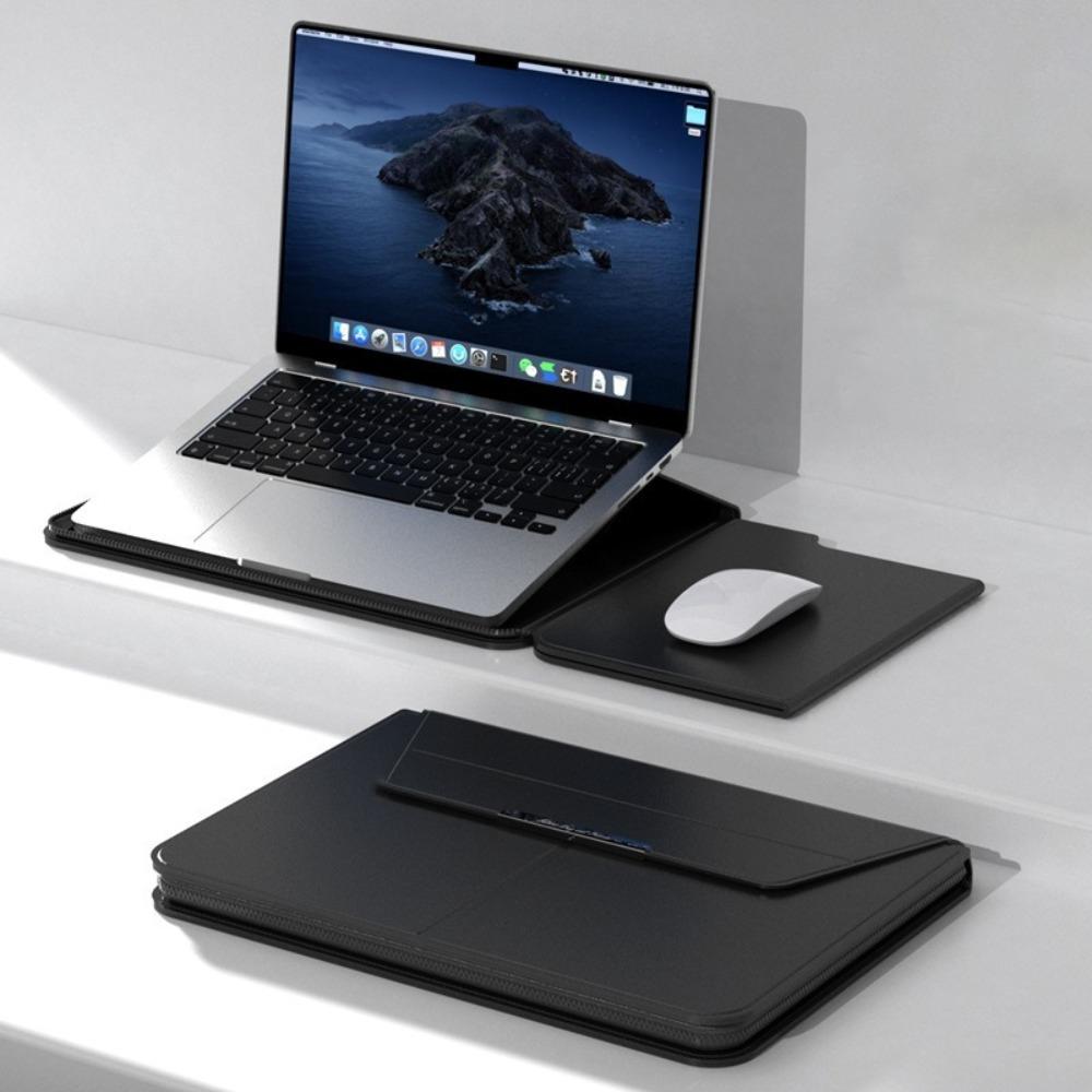 with Stand Laptop Sleeve Holder Automatic Closing Notebook Case for Macbook Air Men Women