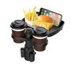 360 Degree Rotate Car Mounted Meal Tray Auto Table Food Storage Rack Water Cup