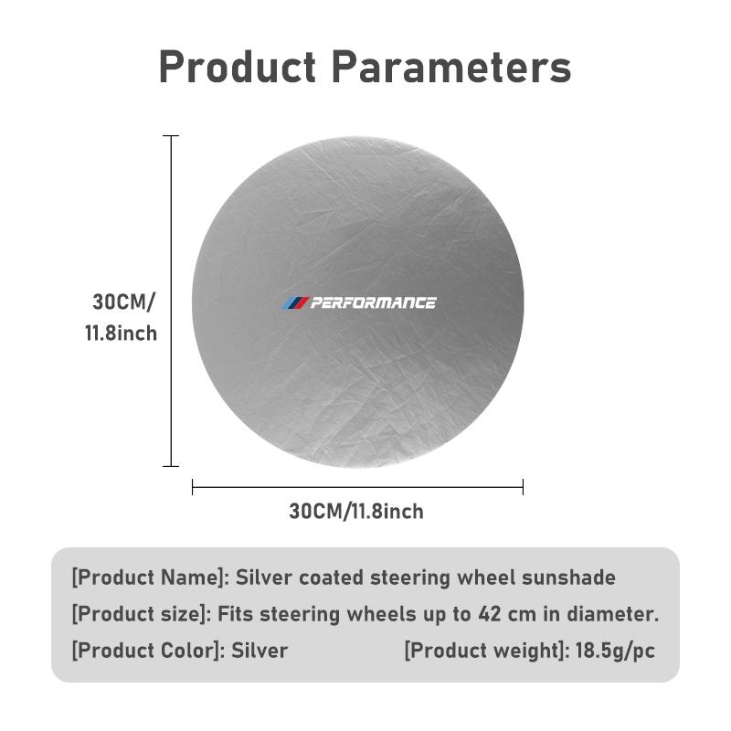 Car Steering Wheel Sun Shade Protection Foldable Anti-UV Sunscreen For BMW Performance M Alpina E71 E83 F30 M6 F01 F20 X1 X2 X3 DKRSE1