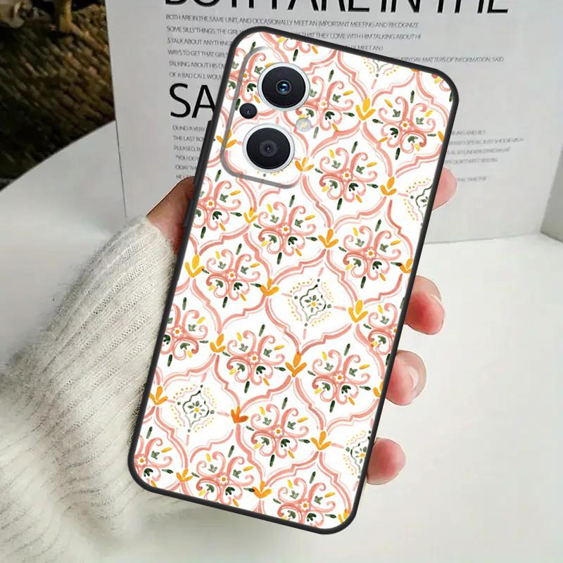 Moroccan Pattern Case For OPPO Reno 11F 10 Pro 4 5 6 7 8 Lite 4Z 5Z 8T OPPO Find X6 X5 Pro X2 X3 Neo Cover