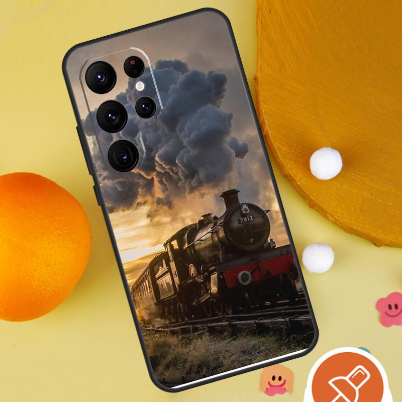 Train Railway Travel Phone Case For Samsung Galaxy S25 Ultra S23 S22 S21 Ultra S9 S10 S20 Plus S24 FE Funda Cover