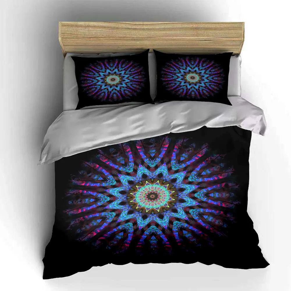 Mandala Tapestry Home Decor Set Soft Comfortable Duvet Cover Bedding Set Included 1*Duvet Cover & 2*Pillowcases gift