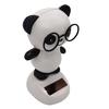 Cars Auto Parts Doll Swinging Interior Car Solar Ornament Ornaments Gift Power Lovely Panda Glasses