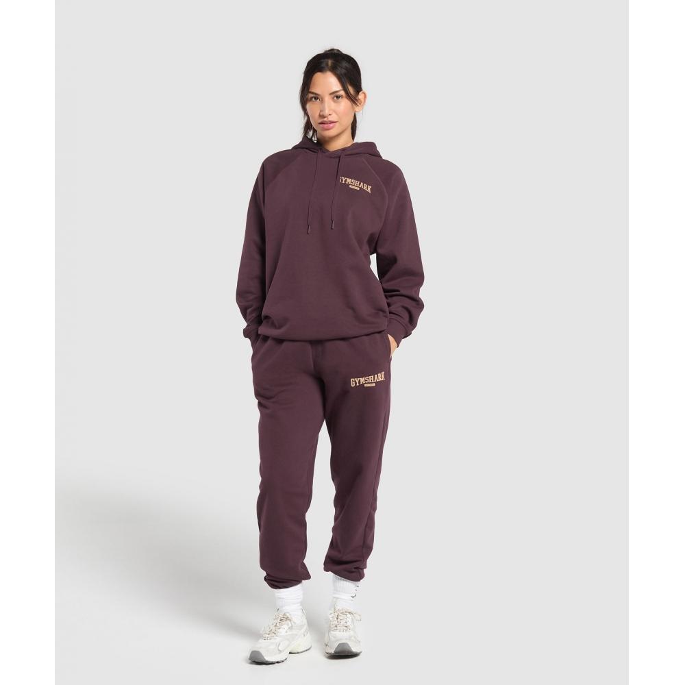 Gymshark Collegiate Lifestyle Hoodie Depth Purple B2c1c Pbzv