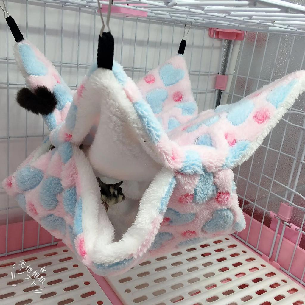 Pet Hamster Hammock Double-layer Sugar Glider,Warm Double Layer Hammock,Suspended Squirrel Sleeping Bag,Pet Supplies Warehouse