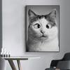 Funny Cute Cat Canvas Painting, Animal Big Eyes Kitty Posters and Prints, Pictures for Kids Room, Home Decor Quadro