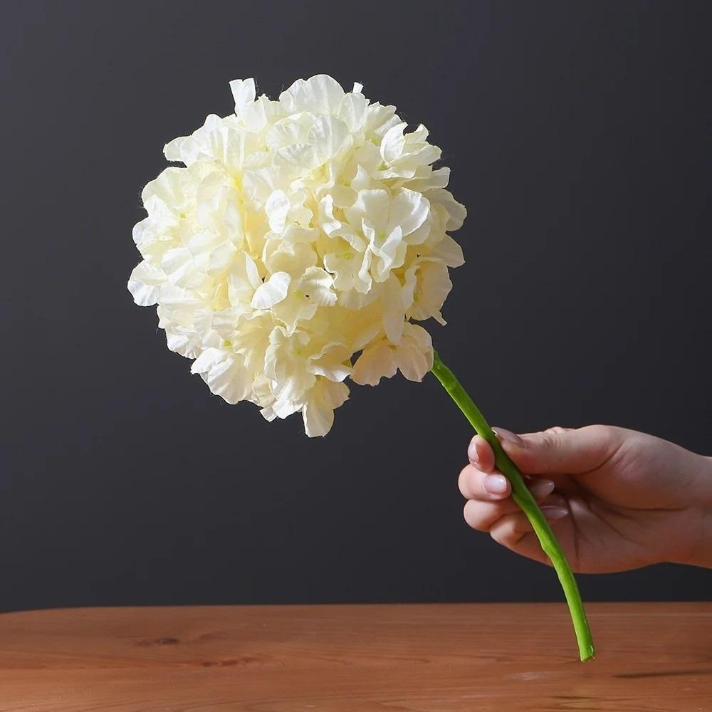 Realistic Look Hydrangea Artificial Flowers Bouquet Reusable Silk Flower Living Room Decoration