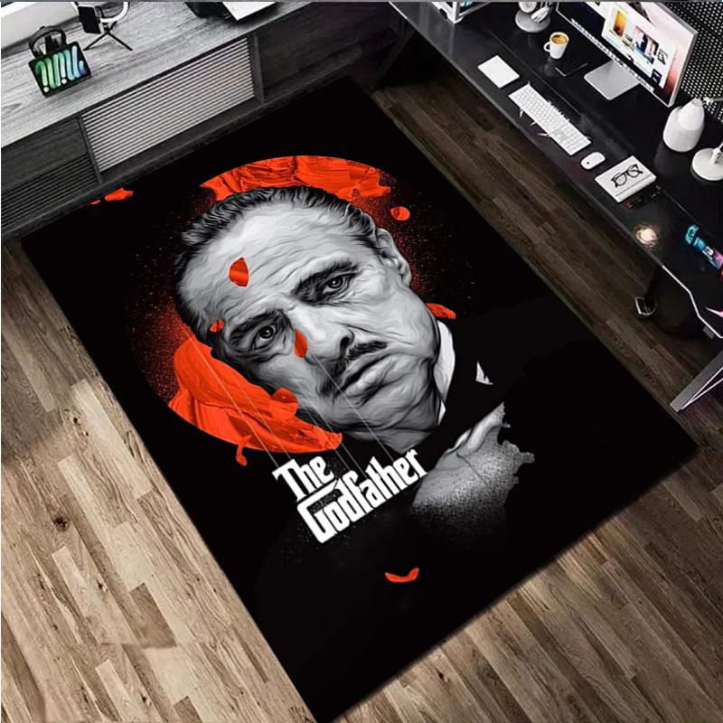 1Pc The Godfather Print Rug - home decoration Carpet For Living Room Bedroom Flooring Computer Chair Area Rug