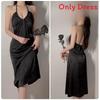 French Style Sleep Dress With Deep V Neck And Bust Enhancing Design For Women
