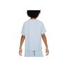 Nike Футболка Dri-FIT Icon с принтом логотипа, реглан, круглый вырез, короткий рукав, детские топы, синий DX5386440