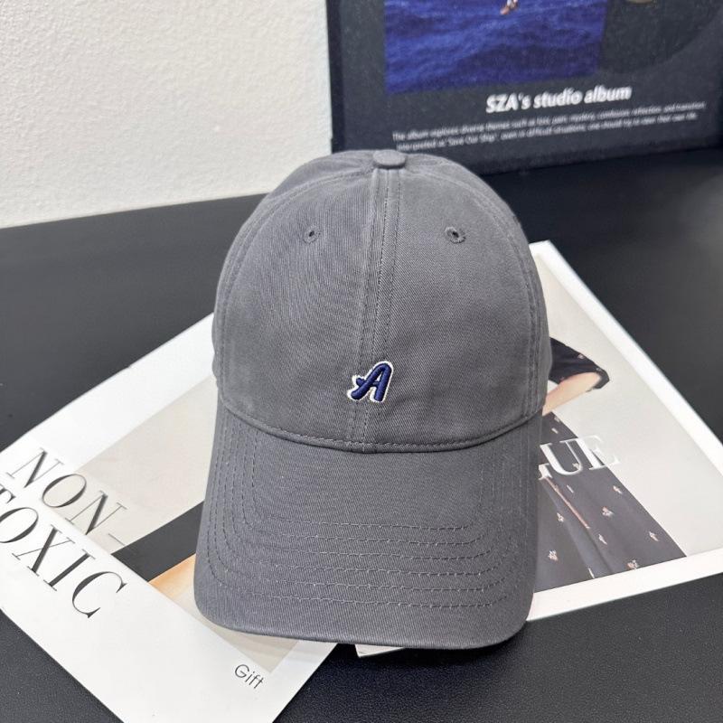 Spring And Summer Letter A Embroidered Baseball Cap Children'S Versatile Face Small Casual Shade Peaked Cap Men