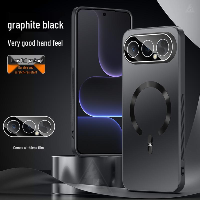 Совместимый чехол для телефона Honor 500 Pro с магнитным держателем, матовый, противоударный, с полным покрытием