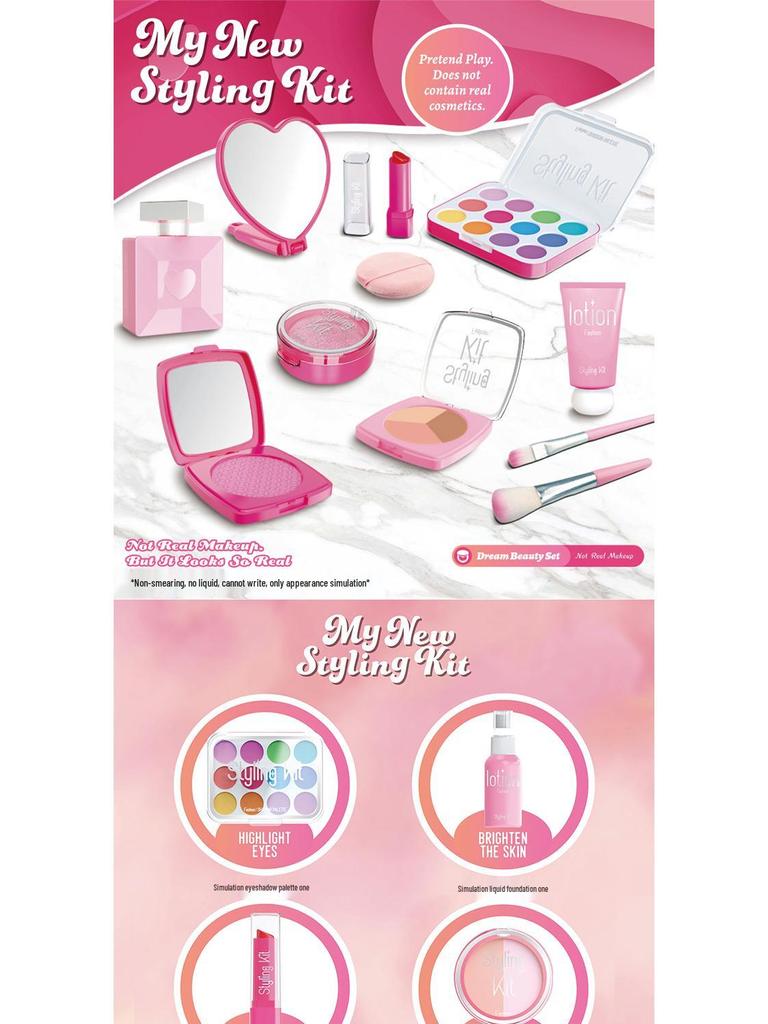 Набор туалетного столика и стула для принцессы для детей: Игровой набор для макияжа и подарок на день рождения