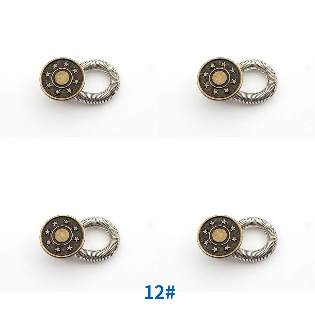 Detachable Jeans Waist Adjustment Buckle Metal Button Extender for DIY Pants Jeans Free Sewing Waist Extenders Buttons