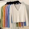 Summer Thin Sunscreen Ice Silk Knitted Cardigan, Short Shawl, Air-conditioned Shirt Jacket