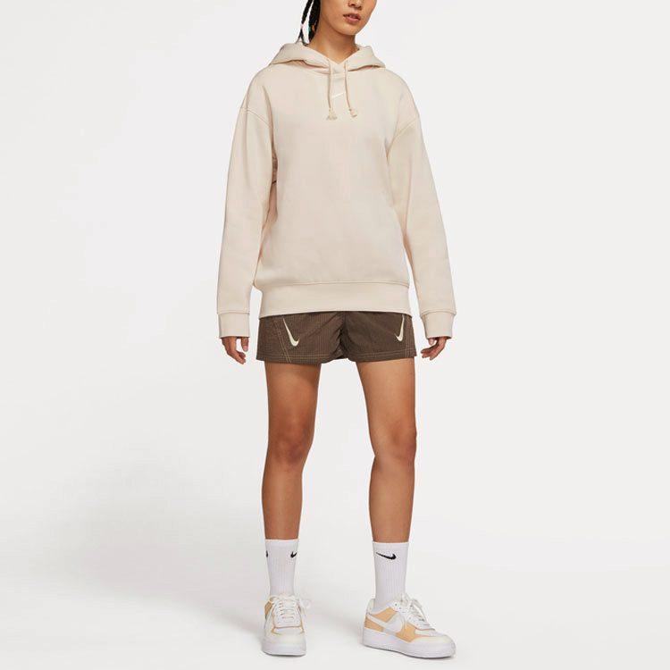 Nike Толстовки Женские Бежевые С Капюшоном Утепленные Обычные DJ7669-219