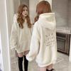 Sweatshirt Women's Autumn and Winter Loose Padded Hooded Top Medium Long Sweatshirt