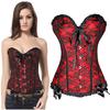 Женский атласный корсет-бюстье с шнуровкой сзади, на косточках, с G-стрингами, боди для формирования фигуры, размер S-6XL, новый стиль