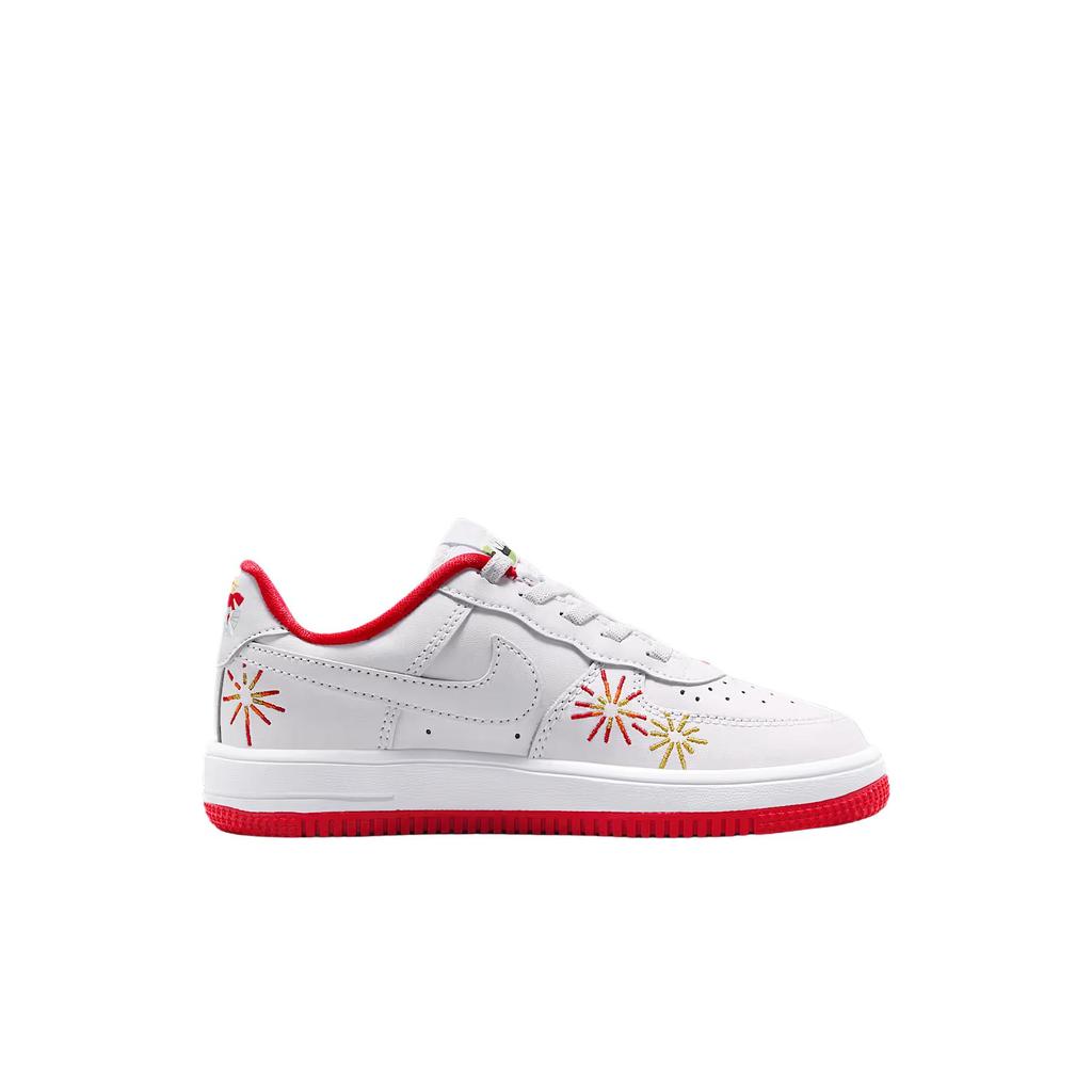 Nike PS Force 1 Low EasyOn Year Of The Horse White University Red Topaz Gold Pear Green IQ1136-111