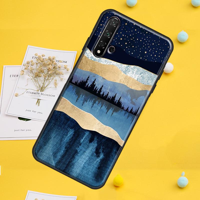 Звездное озеро Горы Для Huawei Nova Y70 Y91 Y90 Y60 Y72 Y61 9 10 SE 12i 12s 11i 5T P60 Pro P20 P30 P40 Lite Чехол