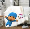 P-POCOYO Christmas Blanket Modern Printed Anime Furry Custom Luxury Plush Blankets Throw Baby Winter Fleece Microfiber Fabric