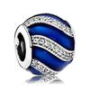 Silver Plated Blue Starry Sky Pendant Alloy Set Star Earth Bead Bracelet & Necklace DIY Jewelry Accessories Series