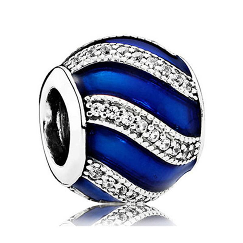 Silver Plated Blue Starry Sky Pendant Alloy Set Star Earth Bead Bracelet & Necklace DIY Jewelry Accessories Series