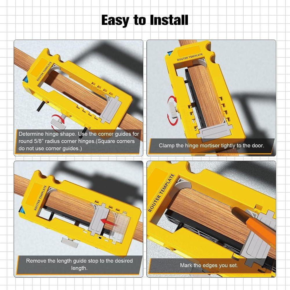 Accurate Scoring Door Mortise Tool Door Mount Door Installation Kit 1-3/8" or 1-3/4" Thick
