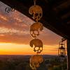 Halloween Garden Sign Skull Hanging Ornaments, Metal Sign, Decorative Festive Decor Shaped Tags for Indoor Outdoor Yard Retro