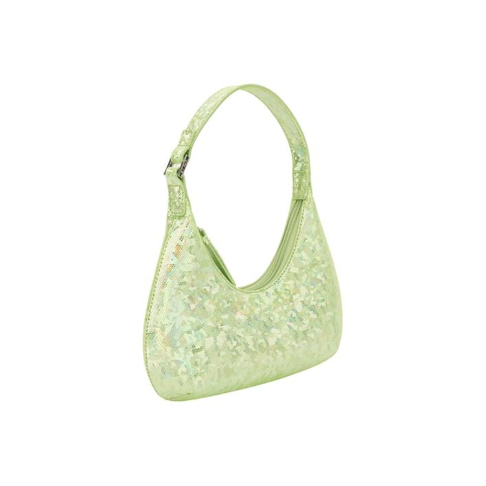By Far Amber Sequin Laser Colorful Leather Underarm Bag Crescent Handheld Shoulder Clutch Women bags Green 21PFBASPARDHOLOSMA