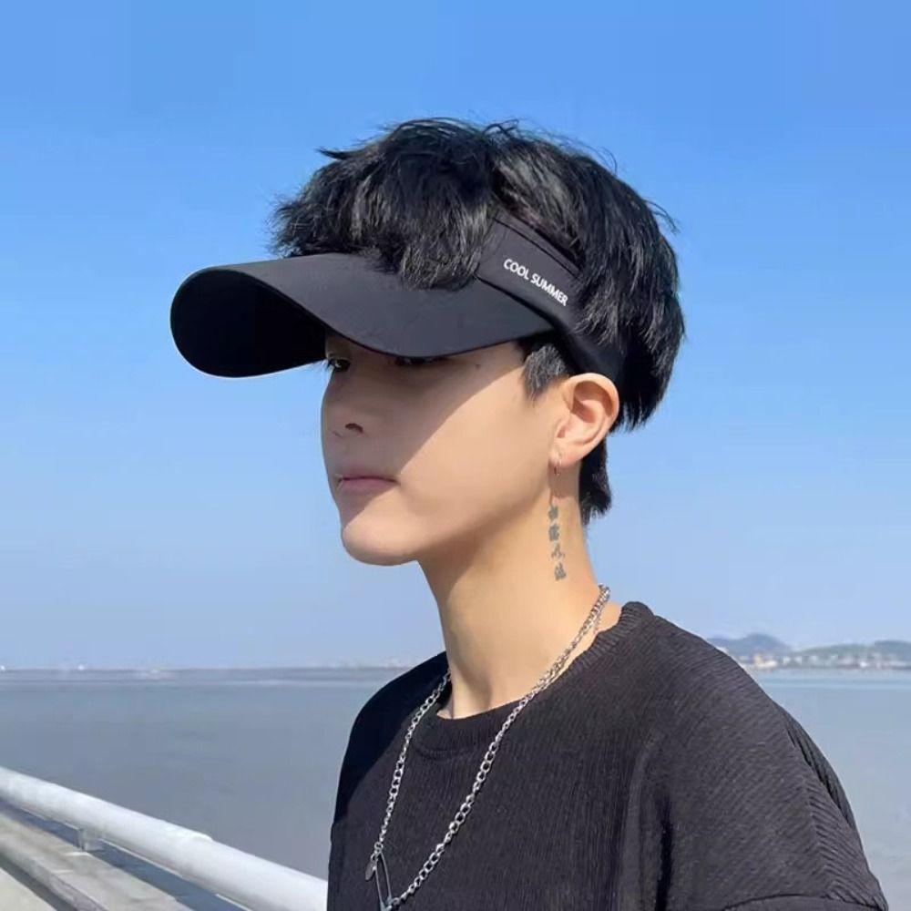 UV Protection Summer Sports Sun Hat Adjustable Empty Top Hat Fashion Sunscreen Visor Cap Girl
