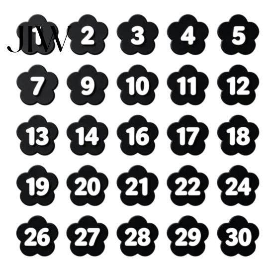 Back to School Essentials 30PCS Numbered Pencil Toppers, Reusable Prevent Confusion Labels, Classroom Management Tools Plastic Tracking Marker Clips,