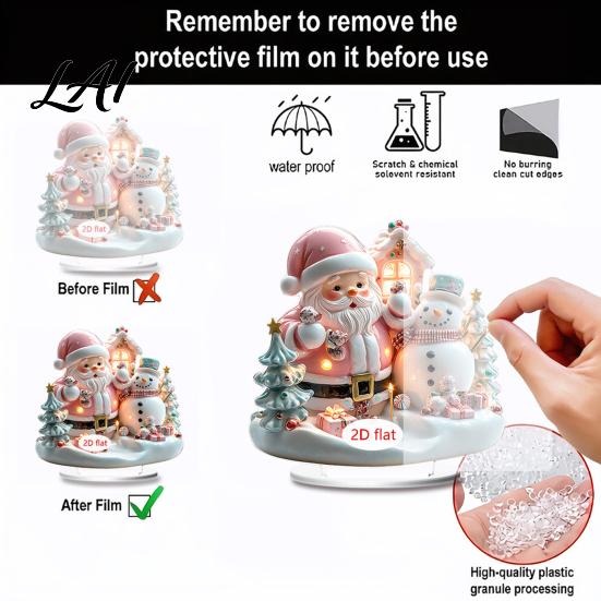 Decorative Acrylic Signs 2D Christmas Angel Figurine with Warm LED Lights Glowing Holiday Tabletop Lighted Decor for Home Living Room Desk