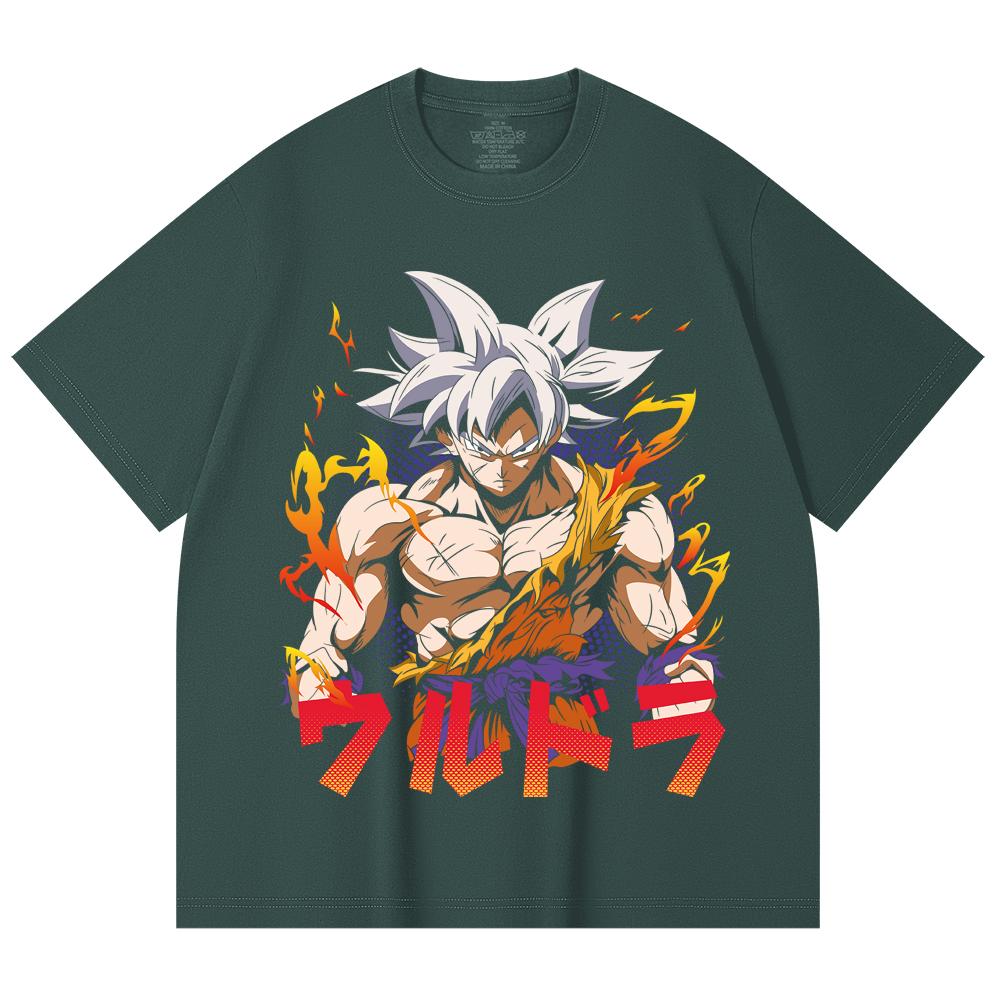 230 Gsm 100% Cotton Dragon Ball V11 Goku Ultra Print Unisex Heavy Cotton T Shirt