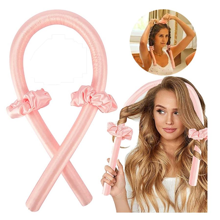 Ремешок на голову для женских длинных бигуди, набор для ночной завивки волос, 1 набор ленивых бигуди с 2 кольцами для завивки волос