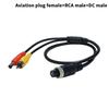 AV & DC Power Converter Cable 4Pin Aviation Male To Female Adapter For Car Rear Camera Monitor DIY Accessories