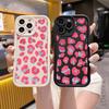 Милый чехол для телефона из силикона с принтом розового леопарда для iPhone 15 14 13 12 11 16 Pro Max X XS XR 7 8 Plus, противоударный, мягкий