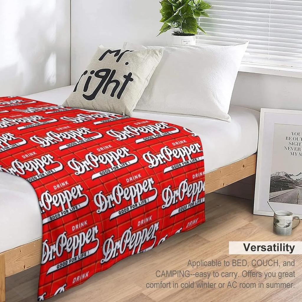 Dr Pepper - Хорошо для жизни! Плед для дивана Плед для пикника Детский плед Пляжный плед Зимние одеяла для кровати