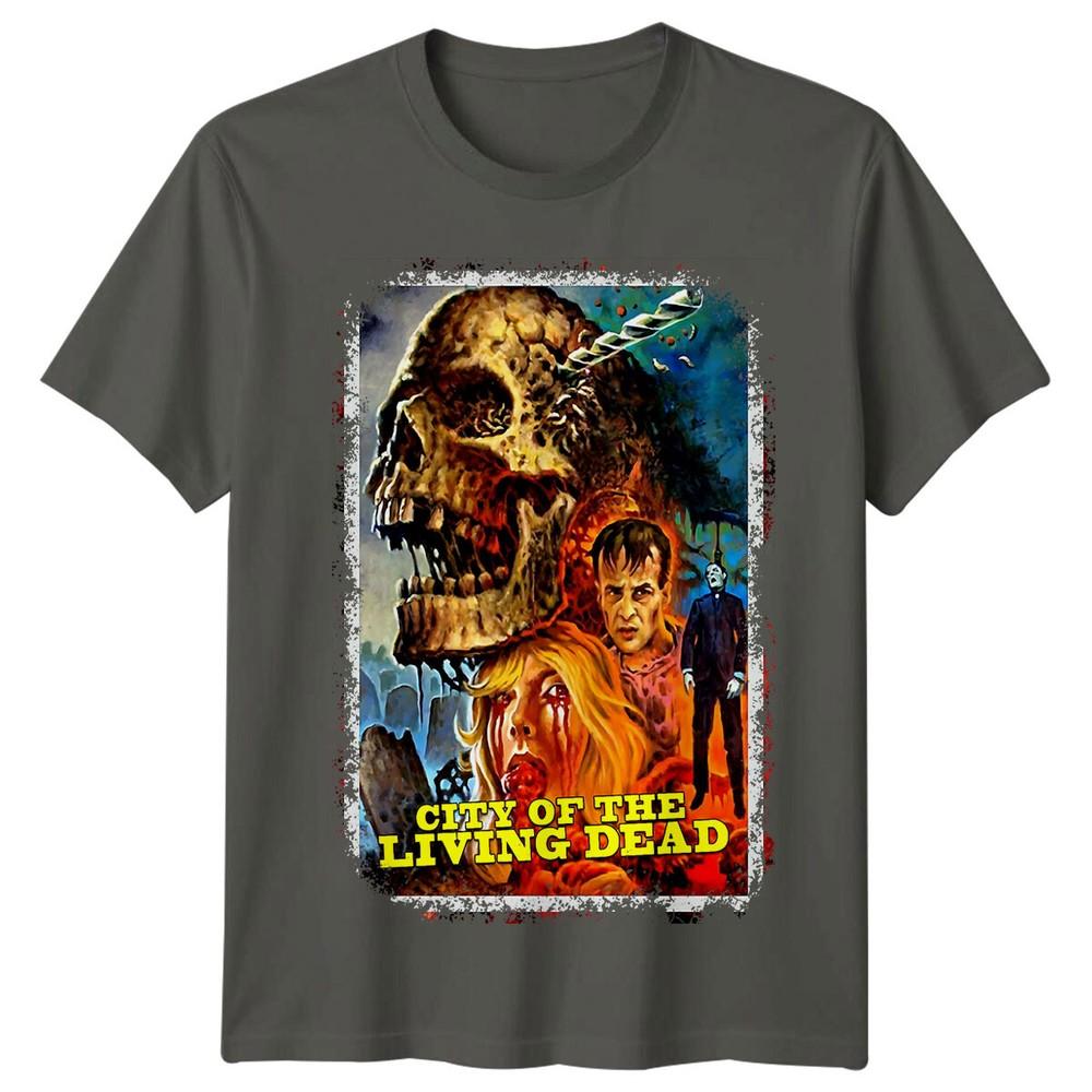 City Of The Living Dead 1980 Movie Poster Inspired Tshirt Retro Tee Unisex