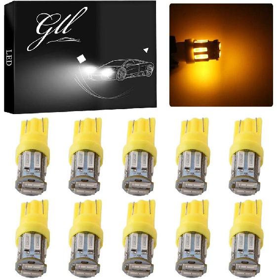 Grandview T10 194 168 921 W5W White LED Interior Lights Bulb Car Replacement Lights Truck License Plate Front Rear Sidemarker Light Dome Map LED