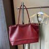 Red Tote Bag for Women Vintage Large Capacity Versatile Single Shoulder New Casual Shopping Office