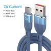 QOOVI 7A USB Type C Кабель для быстрой зарядки Шнур для передачи данных Быстрая зарядка QC3.0 USB-C Зарядное устройство для Xiaomi Samsung Huawei OnePlus Poco F3