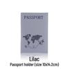 PU Leather Passport Holder with Map Design and Single Edge Sewing