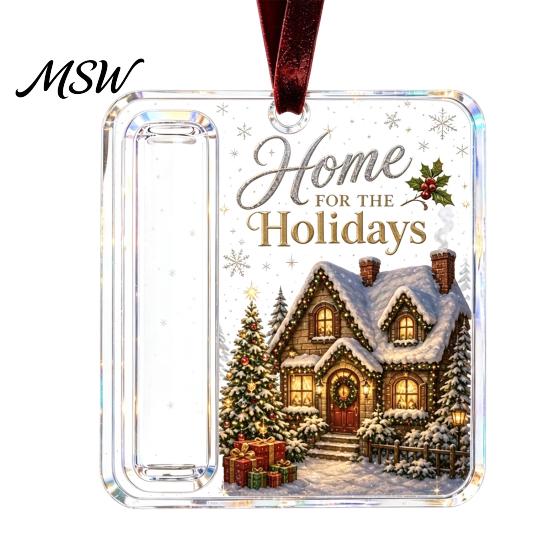 Holiday Hanging Money Holder Christmas Cash Gift Ornament, Clear Acrylic Holder, Xmas Personalized Container Tree Decoration, Funny Ways to
