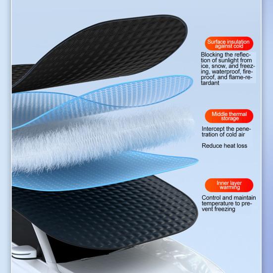 Лобовое стекло автомобиля, снежный покров, устойчивый к солнцу, защита от замерзания, складной универсальный автомобильный внедорожник, зимнее переднее лобовое стекло, защита от обледенения