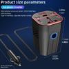 Универсальный автомобильный инвертор 200 Вт с 2 портами USB Type C, DC12V 24V в AC220V, адаптер-прикуриватель для поездок